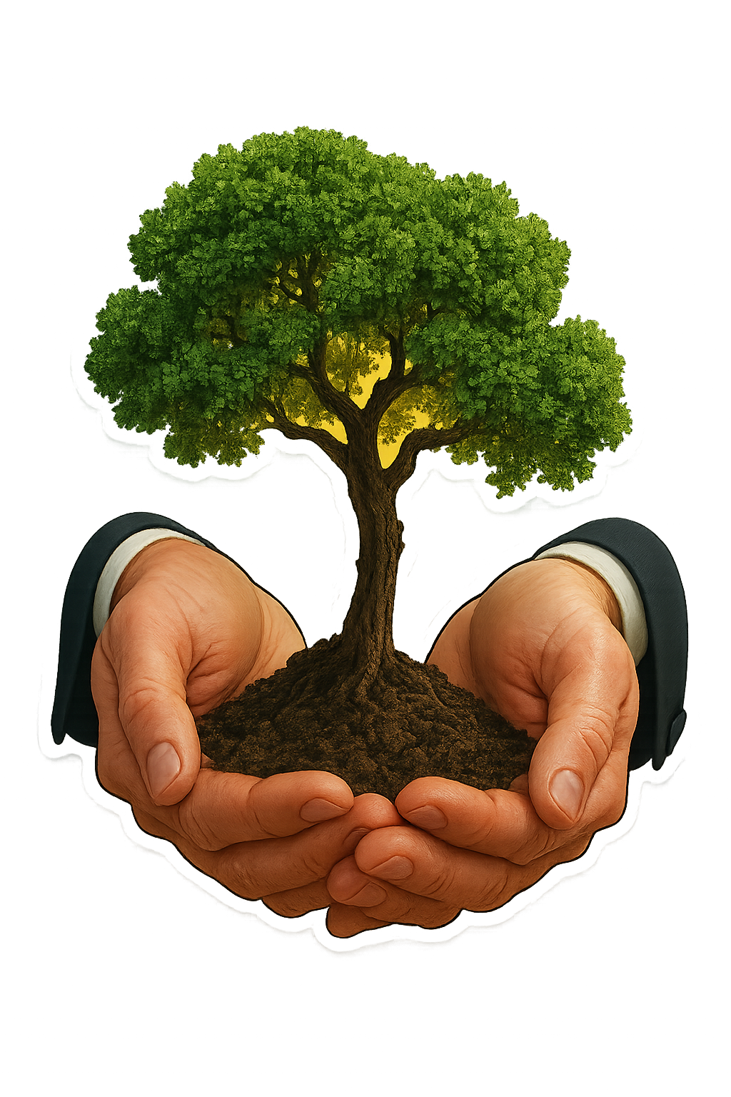 Hands with tree